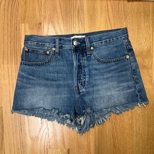 Madewell Denim Frayed Hem Women Shorts